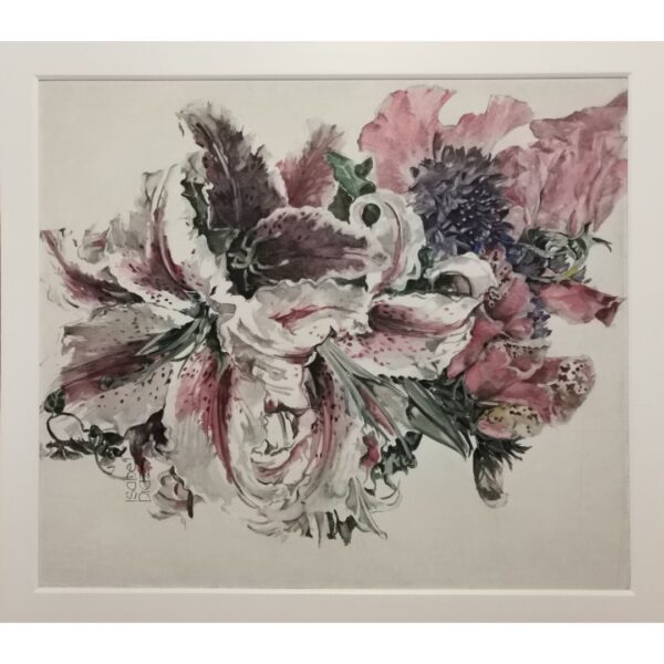 Isabel Diaz - "August" - an elegant floral painting from 1997 - Image 2